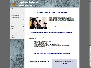 Web site www.keystonefcu.org, Keystone Federal Credit Union
